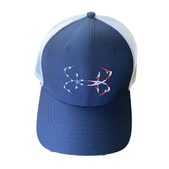 NEW Under Armour Fish Pro Fit Fitted Hat Cap USA Stretch M/L Men - Picture 1 of 6